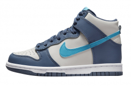 nike runner Dunk High GS Light Bone Blue