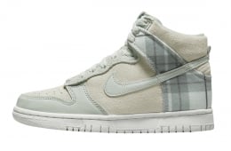 Nike Dunk High GS Plaid Green