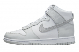 Nike Dunk High WMNS Silver Glitter Swoosh