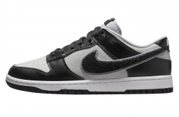 Nike Dunk Low Chenille Swoosh Grey Black