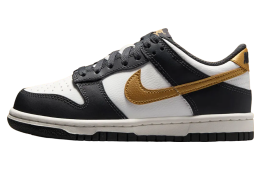 Nike Dunk Low GS White / Black / Metallic Gold