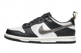Nike Dunk Low GS White Black Metallic