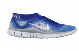 Nike Free Flyknit+ - Game Royal / White - Blue Glow - Wolf Grey