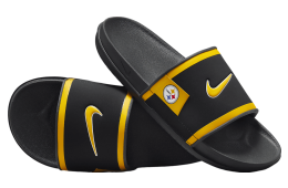 Nike Offcourt Slide (Pittsburgh Steelers) Black / Dark Smoke Grey