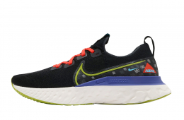 Nike React Infinity Run Flyknit Black Bright Cactus