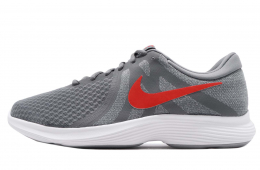 Nike Revolution 4 Cool Grey Habanero Red