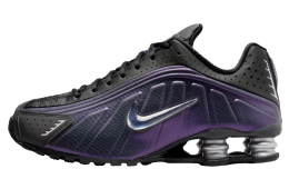Nike Shox R4 Black / Metallic Silver / Purple Dynasty
