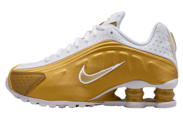 Nike Shox R4 GS Metallic Gold / White