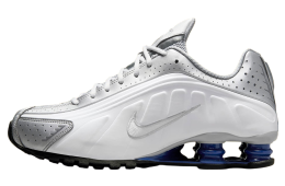Nike Shox R4 Metallic Silver / Deep Royal Blue