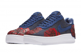 Nike WMNS Air Force 1 Upstep Floral Sequin Binary Blue