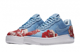 Nike WMNS Air Force 1 Upstep Floral Sequin December Sky