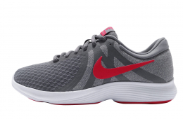 Nike WMNS Revolution 4 Cool Grey Red Orbit