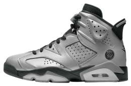 PSG x Air Jordan 6 Metallic Silver / Pure Platinum