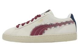 Puma Suede BZ Fringe Warm White / Team Red Navy
