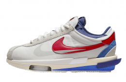 sacai x Nike Zoom Cortez White University Red