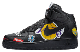Supreme x NBA x Nike Air Force 1 Mid Black