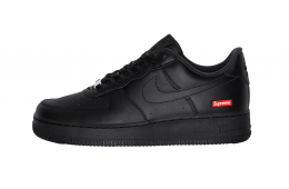 Supreme x nike silver Air Force 1 Low Black