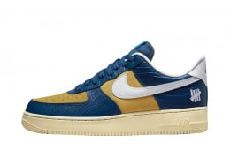 Undefeated x Nike Air Force 1 5 On It Gold Blue