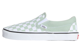 Vans Classic Slip-On Checkerboard Grey Olive Green / White