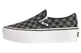 Vans Classic Slip-On Platform Checkerboard Checkerboard Black / Pewter Grey