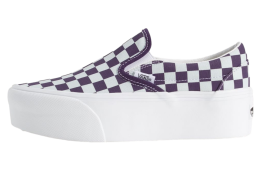 Vans Classic Slip-On Platform Checkerboard Checkerboard Mist Blue / Gothic Grape Purple