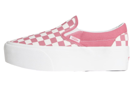 Vans Classic Slip-On Platform Checkerboard Mauvewood Pink / White