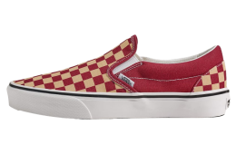 Vans Game Day Classic Slip-On Checkerboard Checkerboard Burgundy Red / Gold