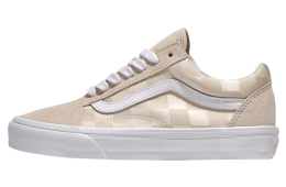 Vans Old Skool Checkerboard Satin Turtledove White