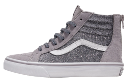 Vans Sk8-Hi Zip GS Glitter Gunmetal Grey