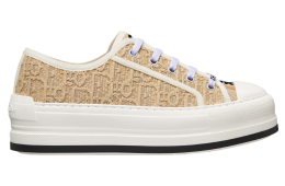 Walk n Dior Platform WMNS Natural Raffia / Effect Cotton Embroidered
